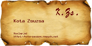 Kota Zsuzsa névjegykártya